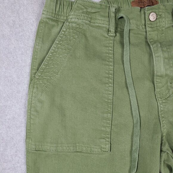 Judy Blue Pants Women 11/30 Green Garment Dyed Pockets Drawstring - Picture 3 of 15